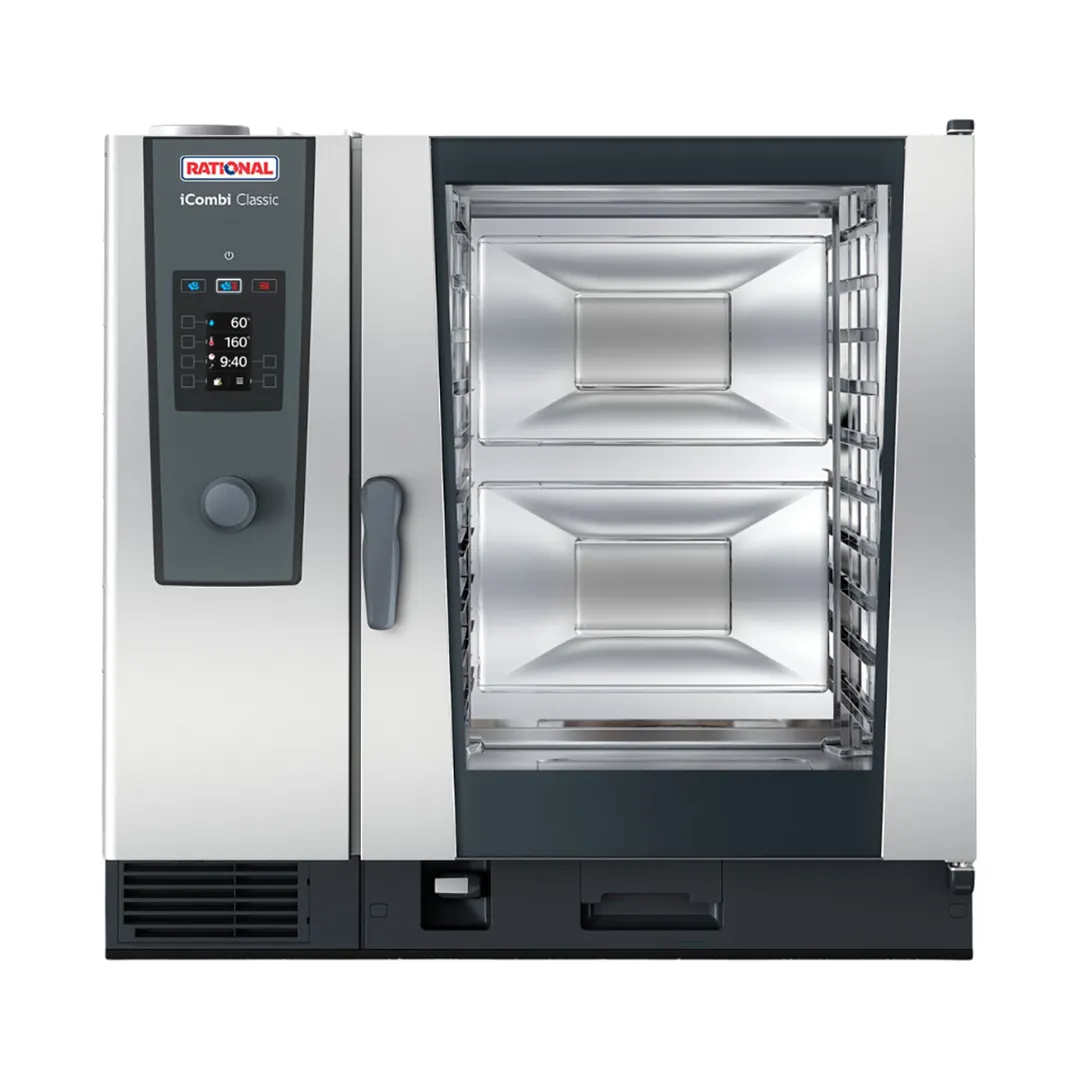 RATIONAL ICC 10-FULL LP 208/240V 1 PH Full Size 10 Pan Liquid Propane Gas Combi Oven w/ Dial Controls, Steam Generator
