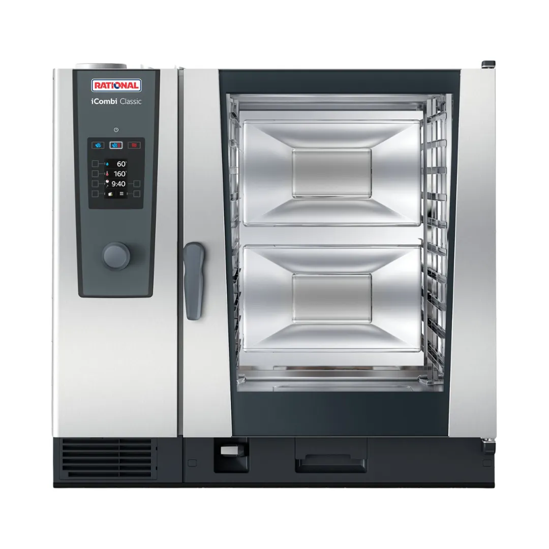 RATIONAL ICC 10-FULL NG Full Size 10 Pan Natural Gas Combi Oven w/ Steam Generator, 152.000 BTU