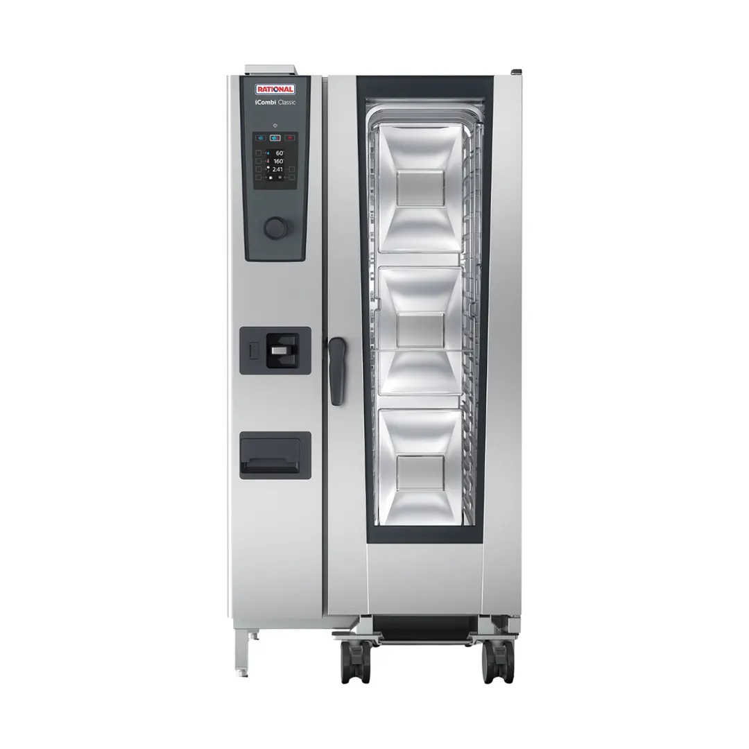 RATIONAL ICC 20-HALF E 208/240V 3 PH Half Size 20 Pan Electric Combi Oven w/ Manual Controls, Steam Generator