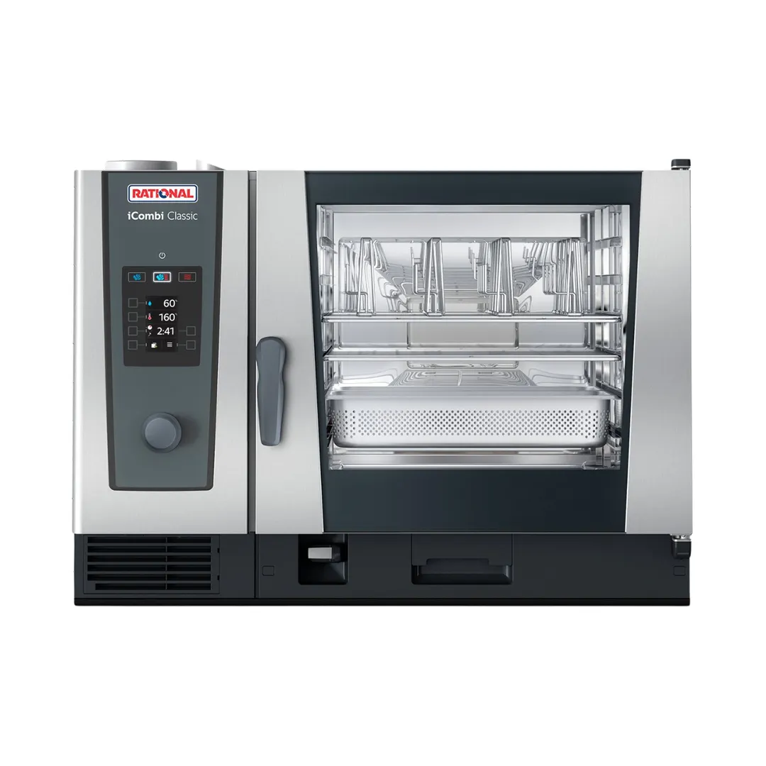 RATIONAL ICC 6-FULL E 208/240V 3 PH Full Size 6 Pan Electric Combi Oven w/ Manual Controls, Steam Generator