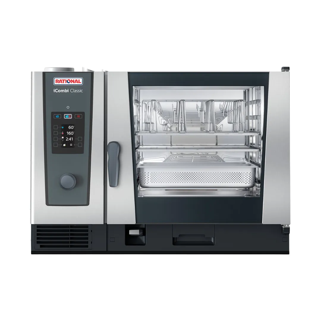 RATIONAL ICC 6-FULL LP 208/240V 1 PH Full Size 6 Pan LP Gas Combi Oven w/ Steam Generator, 104.000 BTU