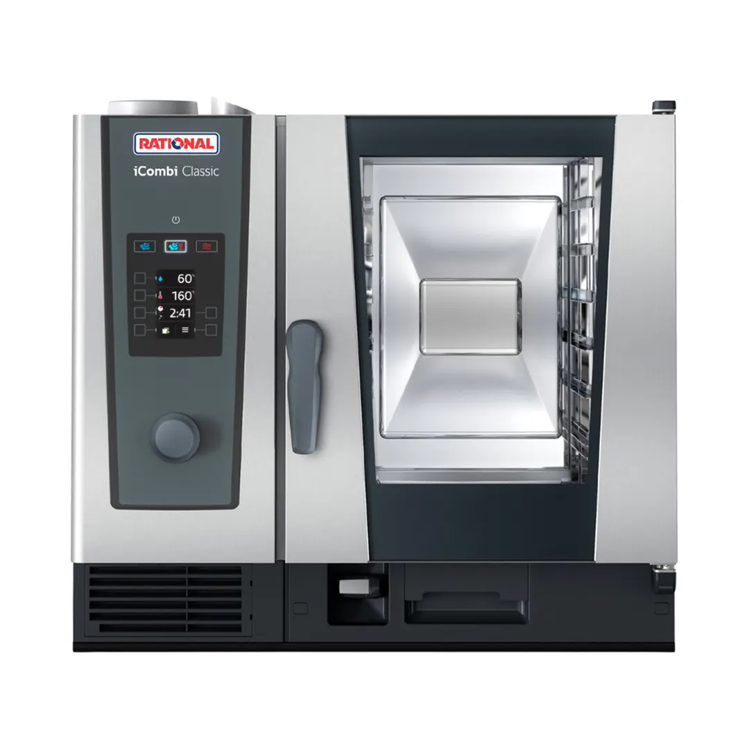 RATIONAL ICC 6-HALF E 208/240V 1 PH Half Size 6 Pan Electric Combi Oven w/ Manual Controls, 208/240V
