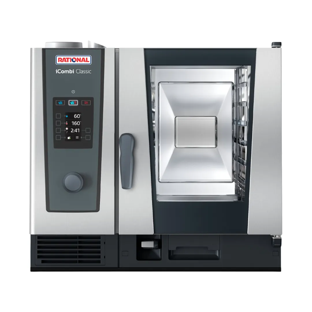 RATIONAL ICC 6-HALF E 208/240V 3 PH Electric Half Size 6 Pan Combi Oven w/ Manual Controls, 208/240V