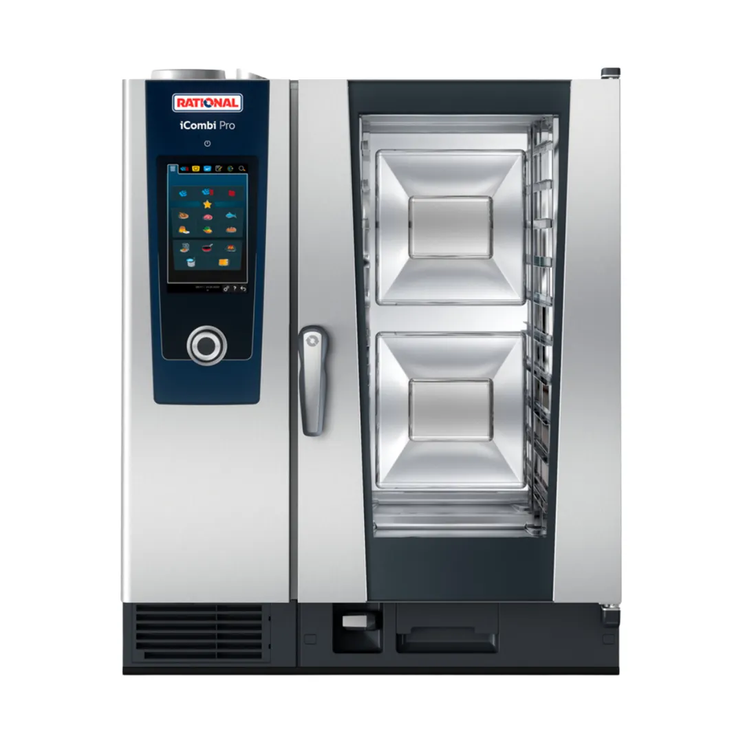 RATIONAL ICP 10-HALF E 208/240 3PH AD-QS Half Size 10 Pan Electric Combi Oven w/ Intelligent Cooking System, 208/240V