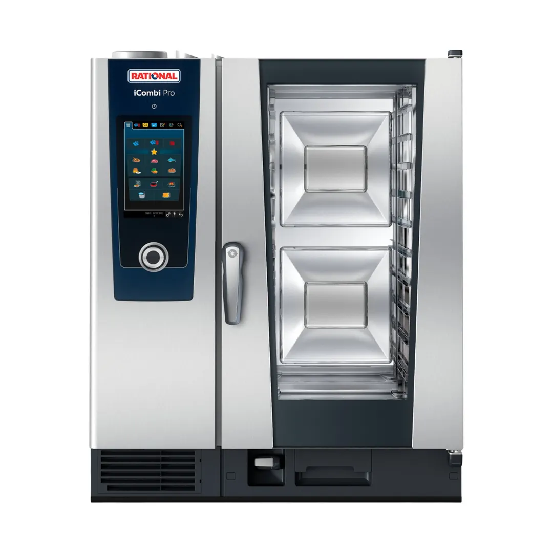 RATIONAL ICP 10-HALF LP 120V 1 PH Half Size 10 Pan LP Gas Combi Oven w/ Touchscreen, Steam Generator, 82.000 BTU