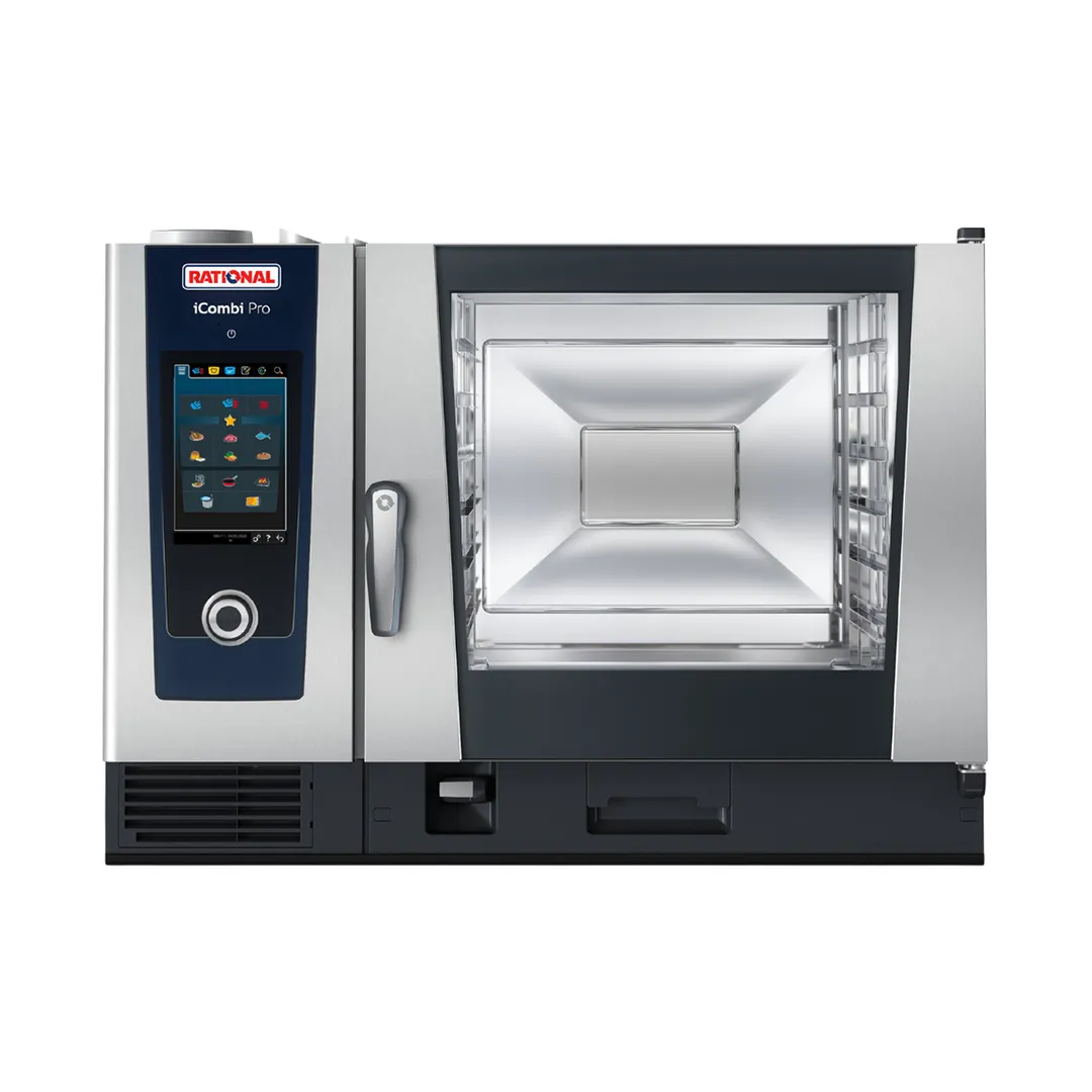 RATIONAL ICP 6-FULL NG 208/240 1PH AD-QS Full Size 6 Pan Natural Gas Combi Oven w/ Programmable Controls, 106.500 BTU