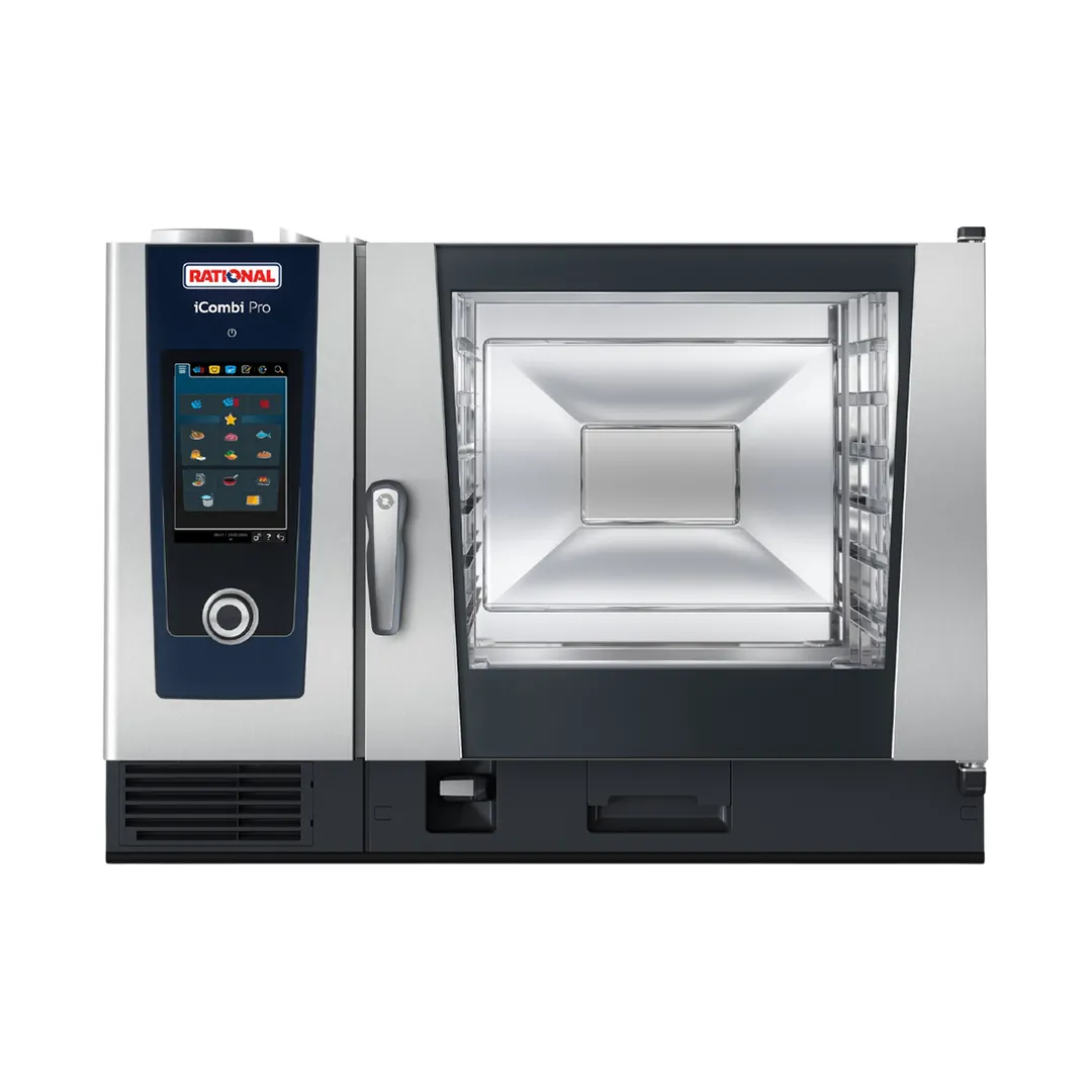 RATIONAL ICP 6-FULL NG 208/240V 1 PH Full Size 6 Pan Natural Gas Combi Oven w/ Touchscreen, 106.500 BTU
