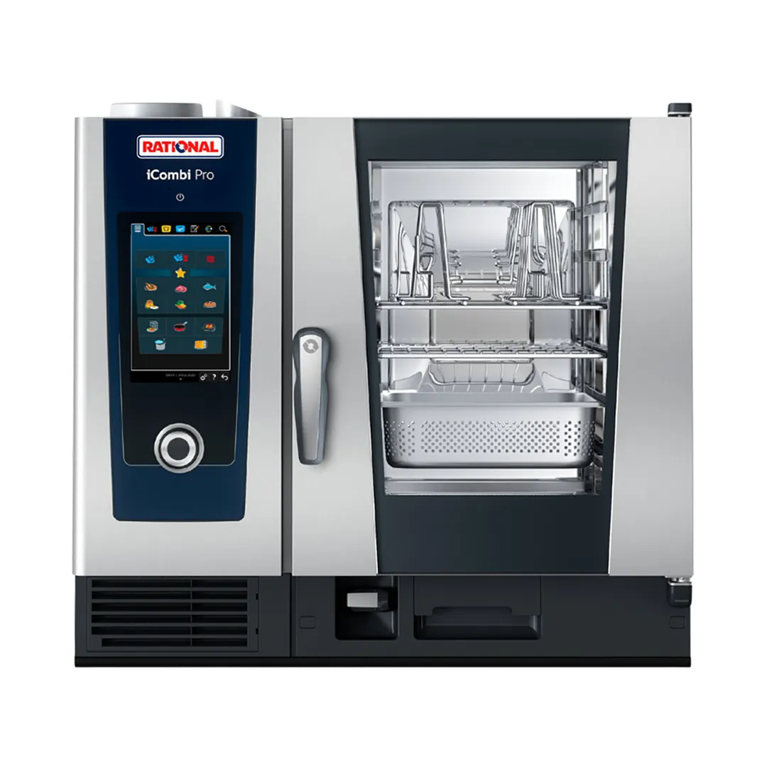 RATIONAL ICP 6-HALF E 208/240 1PH AD-QS Half Size 6 Pan Electric Combi Oven, 208/240V