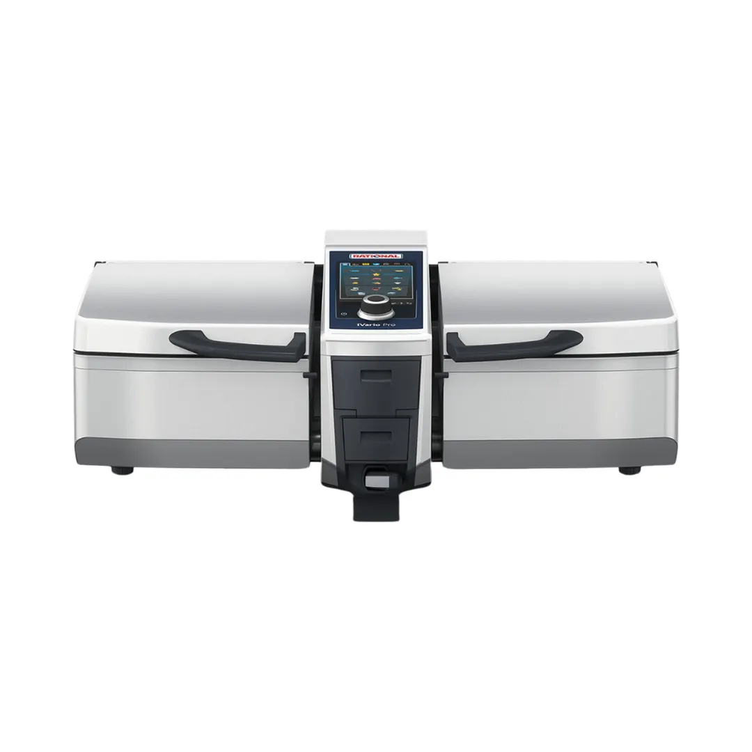 RATIONAL IVARIOPRO 2-XS 440/480V 3PH Electric Tilting Skillet Braising Pan, 9 Gallon, Rectangular, Power Tilt, Electric