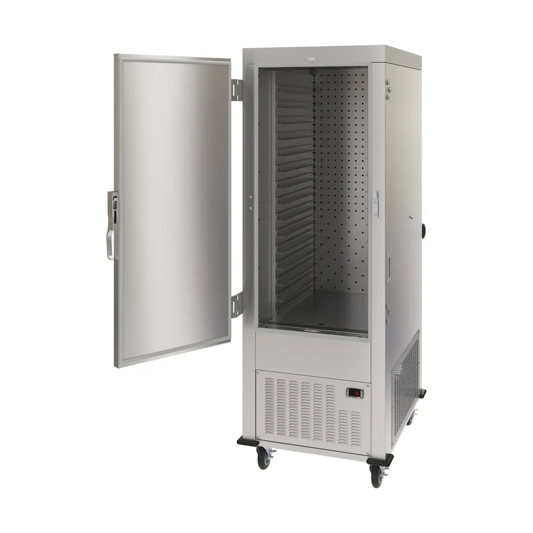 Dinex DXPACR15L 26" Air Curtain Mobile Refrigerator, Left Hinged Door, Stainless Steel, Bottom Mounted Self-Contained