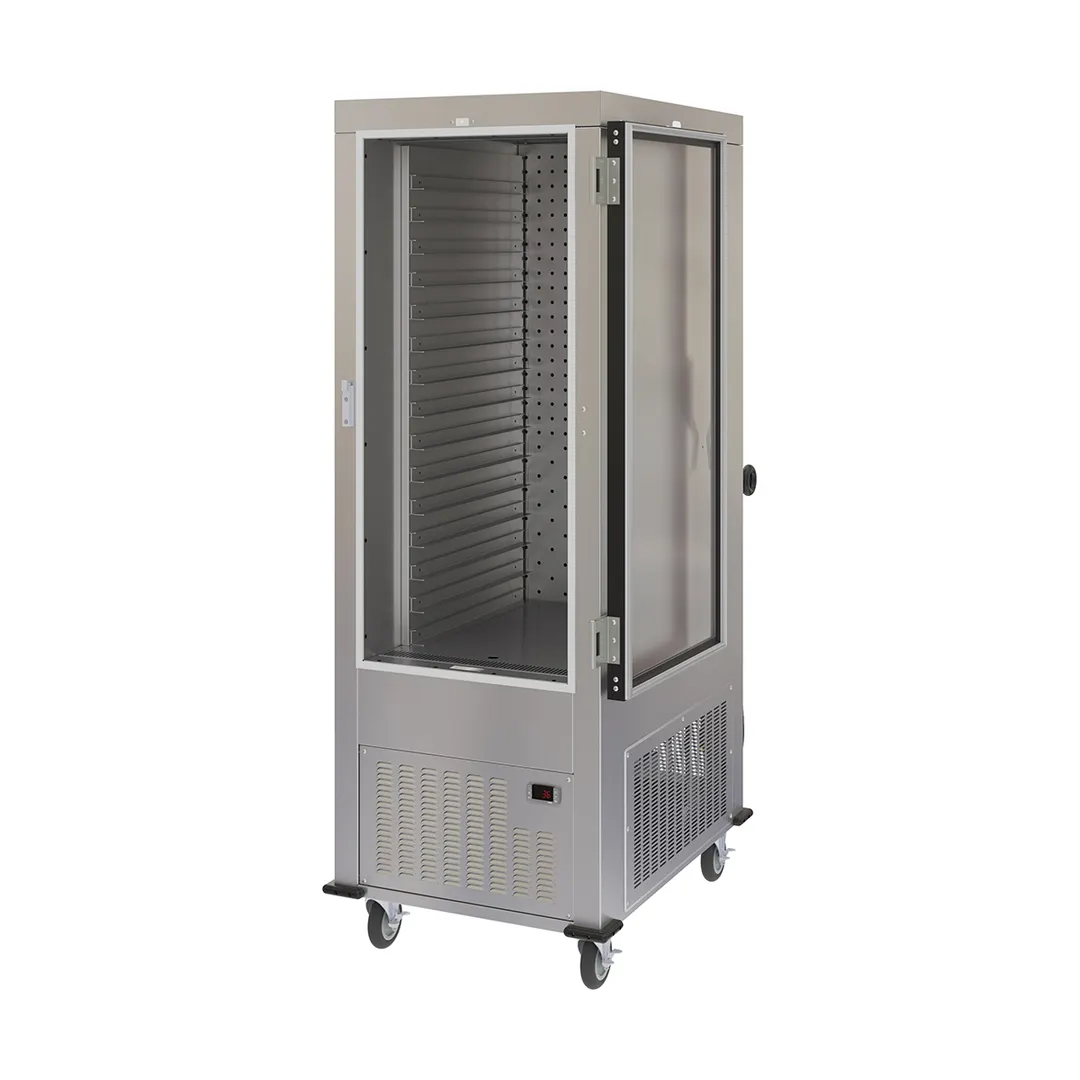Dinex DXPACR15RCL 28" Glass Door Air Curtain Refrigerator, Bottom Mounted Self-Contained,  (15) 18" x 26" or (30) 14" x 18" Trays