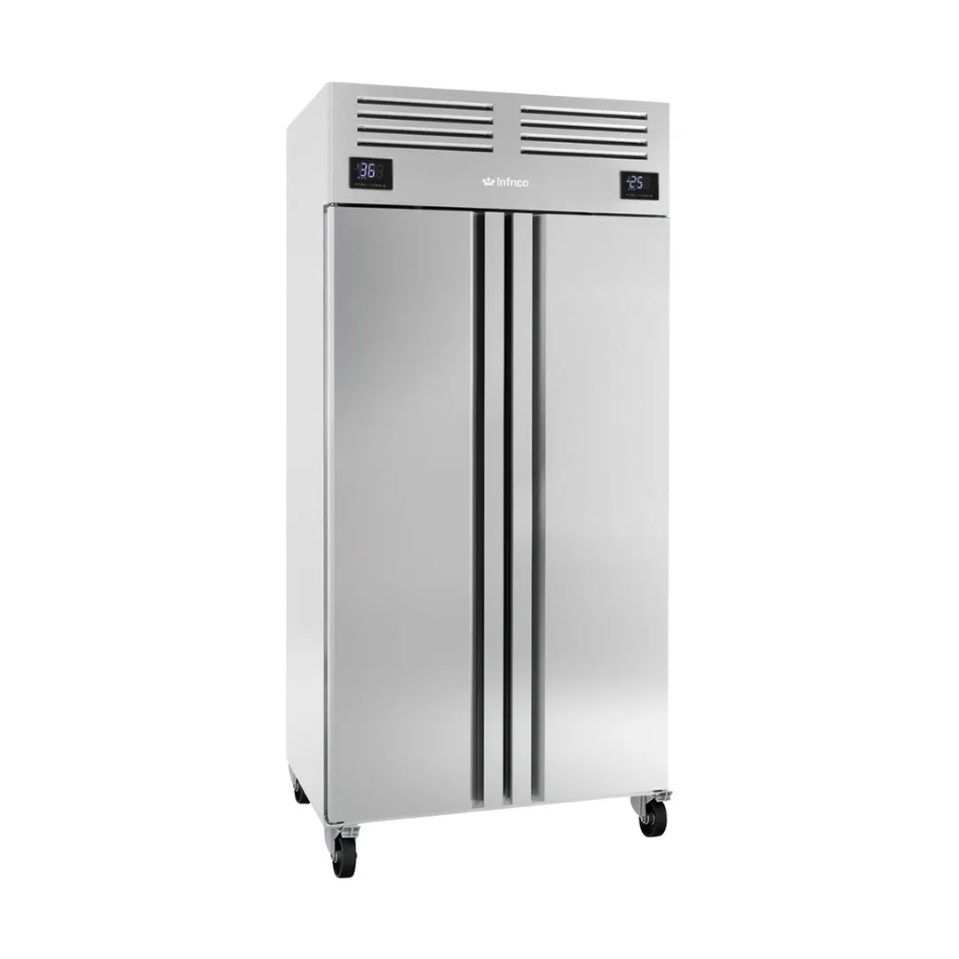 Infrico USA IRR-AGN602MX 2-Section Reach-In Refrigerator Freezer Combo, Top Mounted, 12 cu. ft. per section