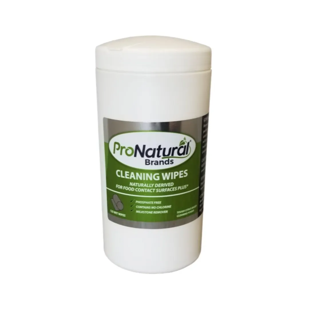 Stoelting 265002 ProNatural Cleaning Wipes, 125 Non-Porous, Phosphate-Free, Type Wipes - 1/Canister