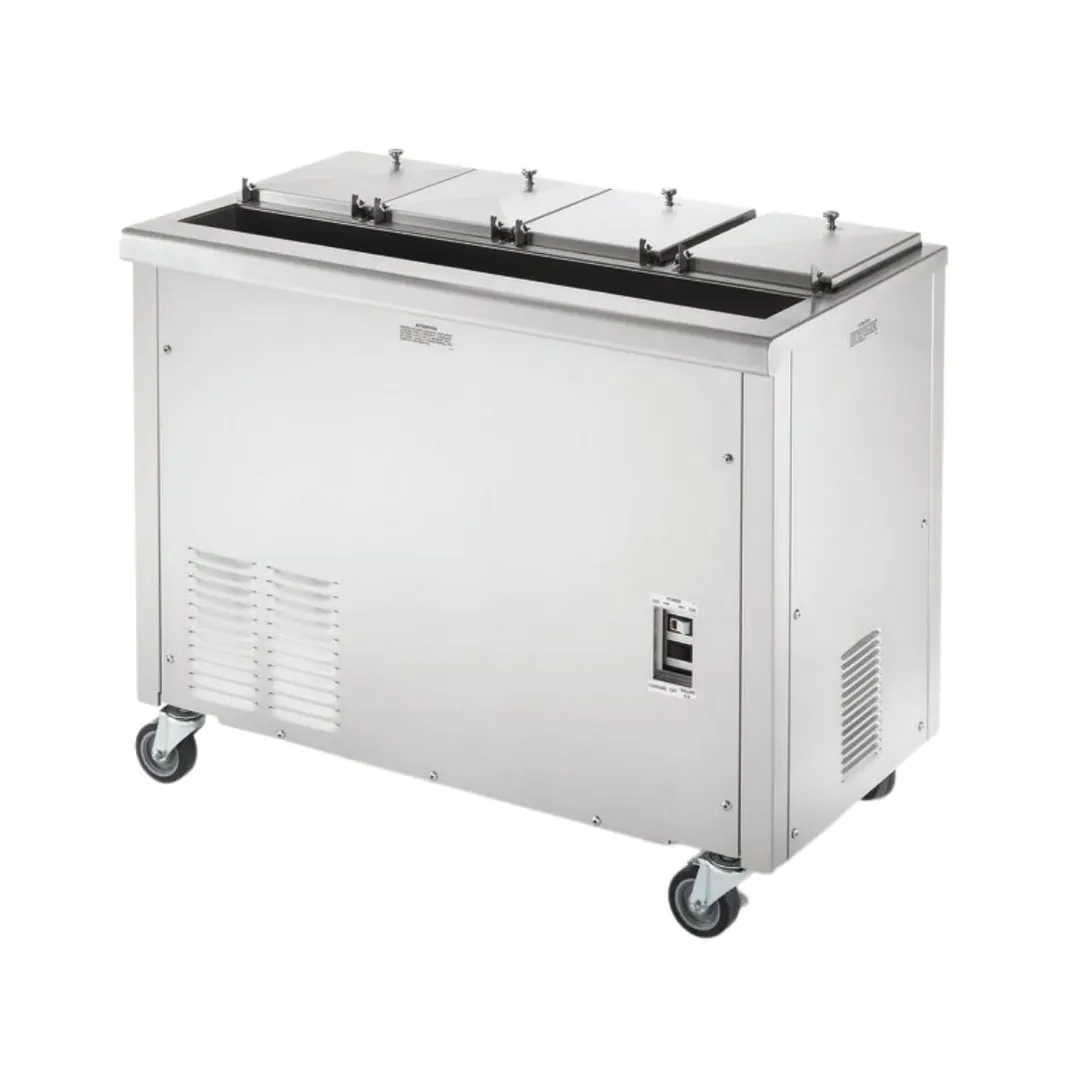 Stoelting DC4T-37R-A Dipping Cabinet 44-3/8"W x24"D x36-7/8"H, 4×4.25qt, Rail, 1300BTU, 115V, NSF