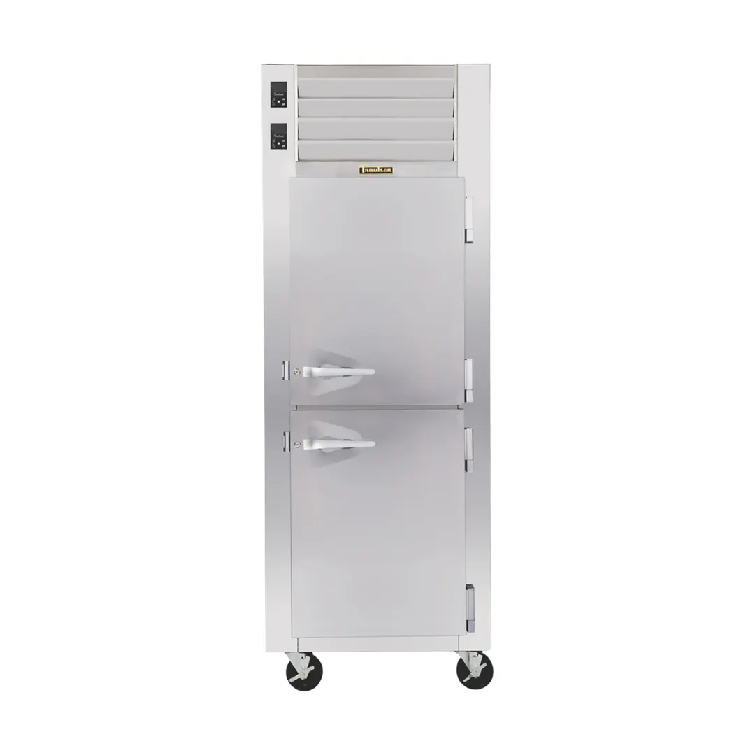 Traulsen RDT132KUT-HHS 24" 1-Section Reach-In Refrigerator Freezer Combo w/ 2 Half Solid Doors, All Stainless Steel