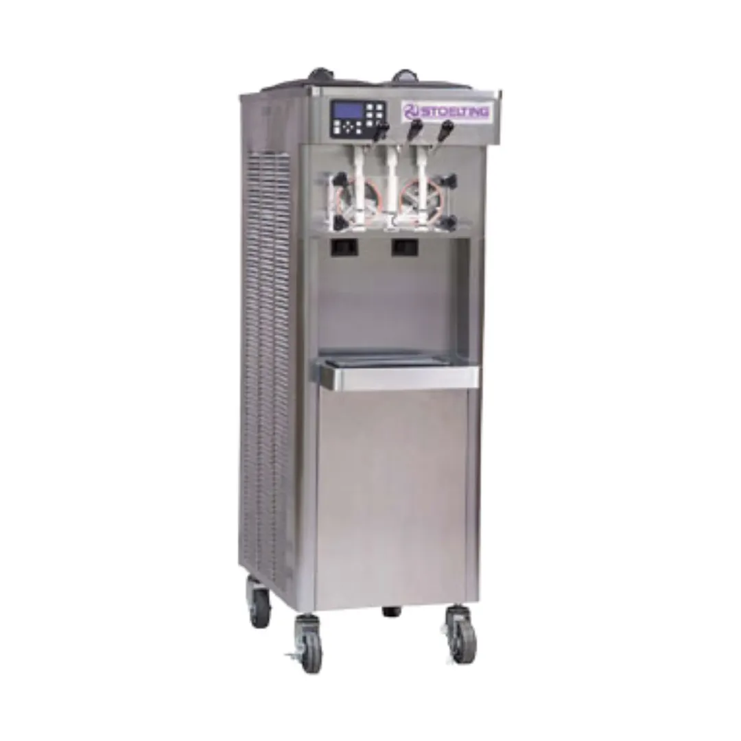 Stoelting F231-18I2-YG2 Cream Machine, Floor Water‑Cooled, 12‑qt Hoppers, 3.4‑qt Cylinders, 2‑Flavor
