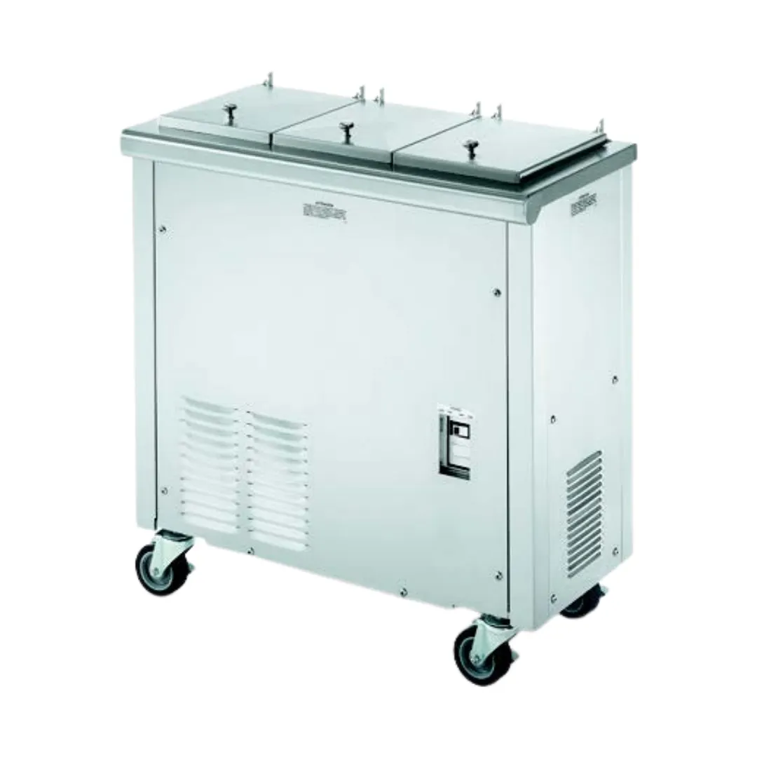 Stoelting MDC3X-302-A Dipping Cabinet, 34"W x 15.9"D x 36.9"H, 3Hole Mod SCStainless 3×4.25 Gal Tubs