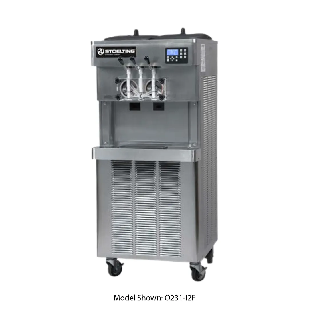 Stoelting O231X-314I2F Soft-Serve Floor AirCooled, 380V, 2×20qt Hops, 2×4qt Cyl, 2HP, 14k BTU, NSF