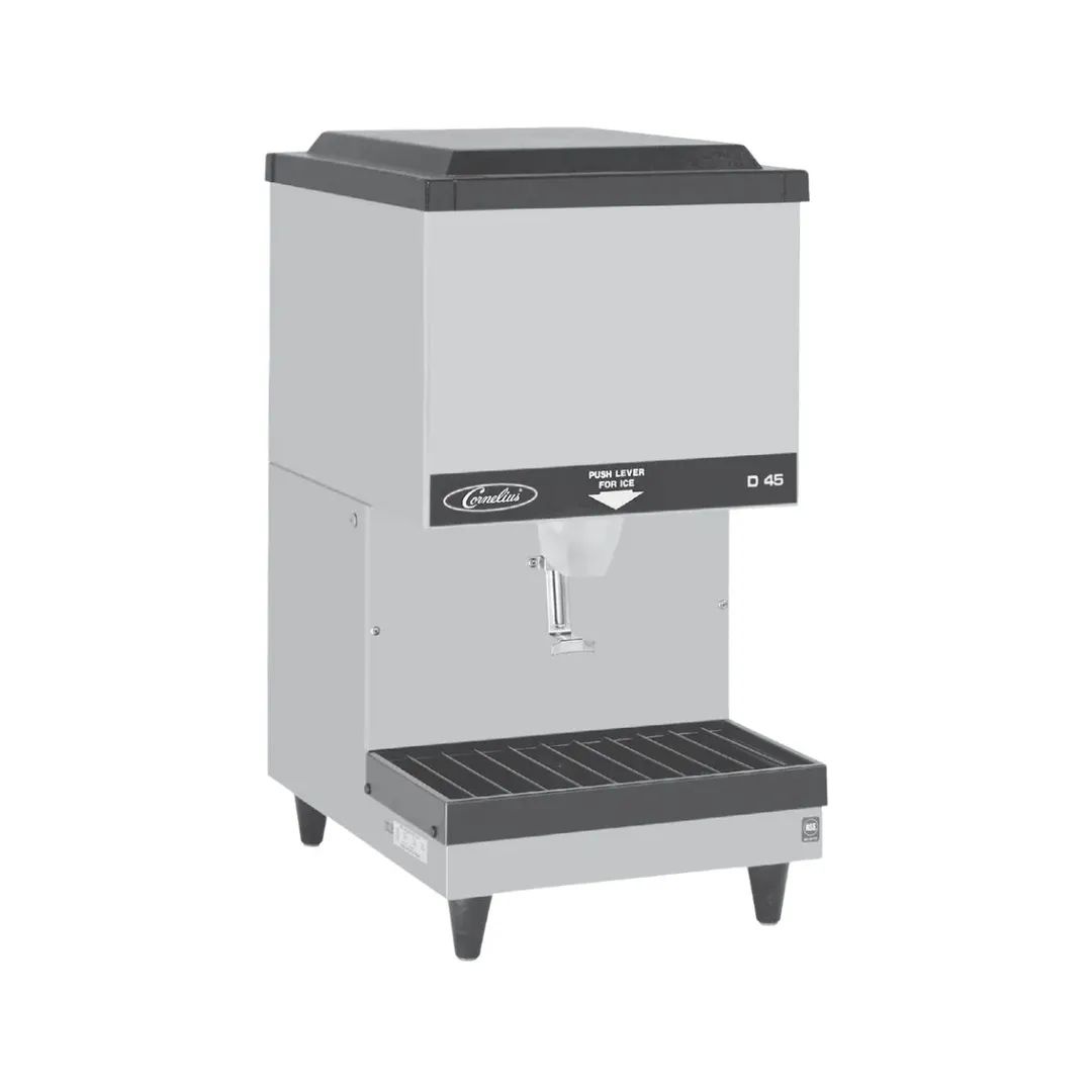 Cornelius 621058406 D45 Countertop Ice Dispenser, 45 Lb Capacity, Manual, 28" Hopper, 115V 1.0A NSF