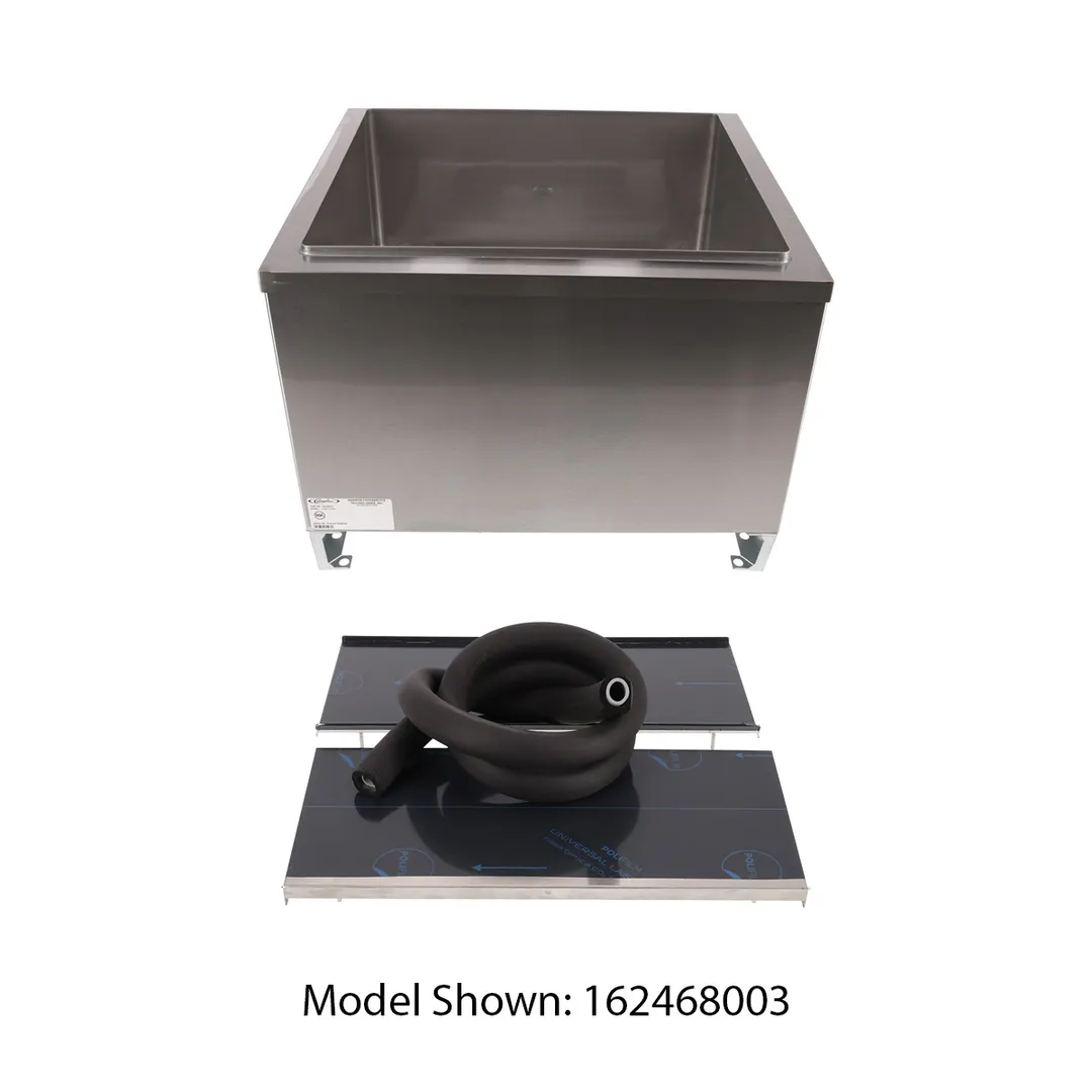 Cornelius 162468103 Ice-Tainer 2123 Ice Chest, 100 Lb, 9-Circuit Post-Mix Plate, 18" Bolt-On Legs