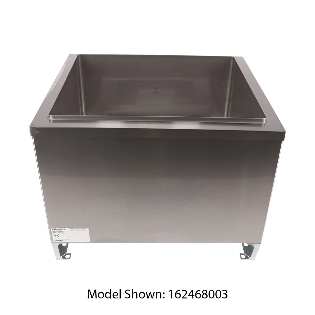 Cornelius 162468103 Ice-Tainer 2123 Ice Chest, 100 Lb, 9-Circuit Post-Mix Plate, 18" Bolt-On Legs