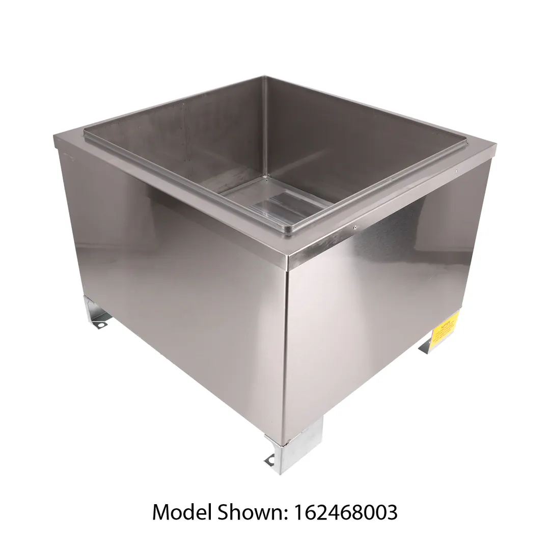 Cornelius 162468103 Ice-Tainer 2123 Ice Chest, 100 Lb, 9-Circuit Post-Mix Plate, 18" Bolt-On Legs