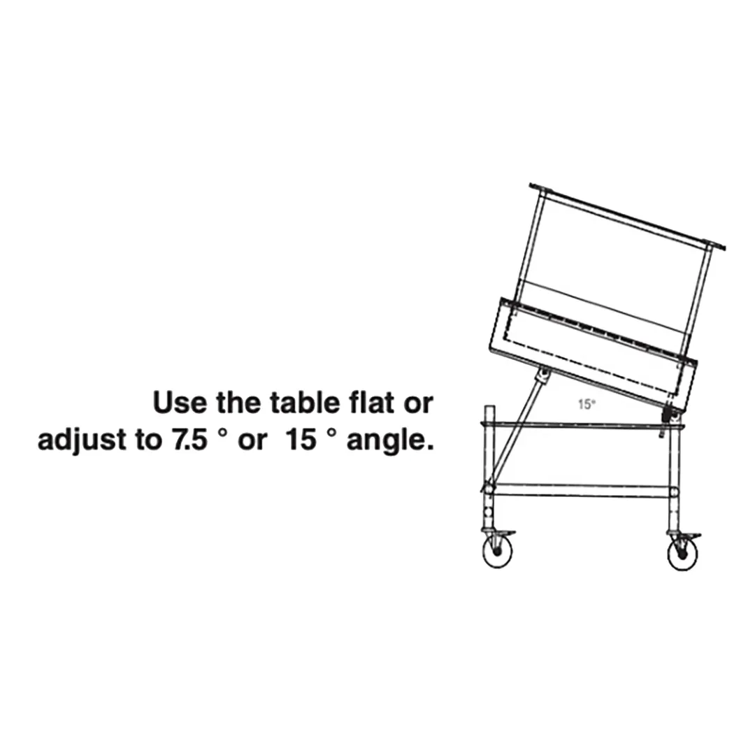 Winholt SSMIT-3636MLC-CAN-ADJ Adj. Insulated Display Table, 36"W×36"D×51-1/2"H, Ice/Canopy 4×5"