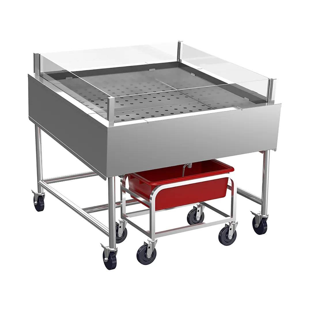 Winholt SSMIT-4848-MLC-SNG-KIT Insulated Mobile Table 48"W x 48"D x 40-1/4"H Stainless Steel NSF