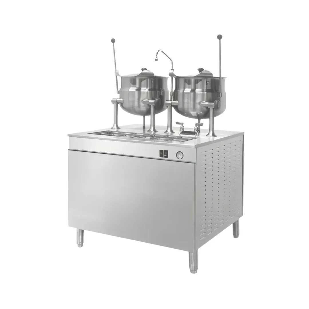 Cleveland 36DMK66 12 Gallon Floor Tilting 2/3 Steam Jacketed Direct Steam Kettle w/ Modular Base