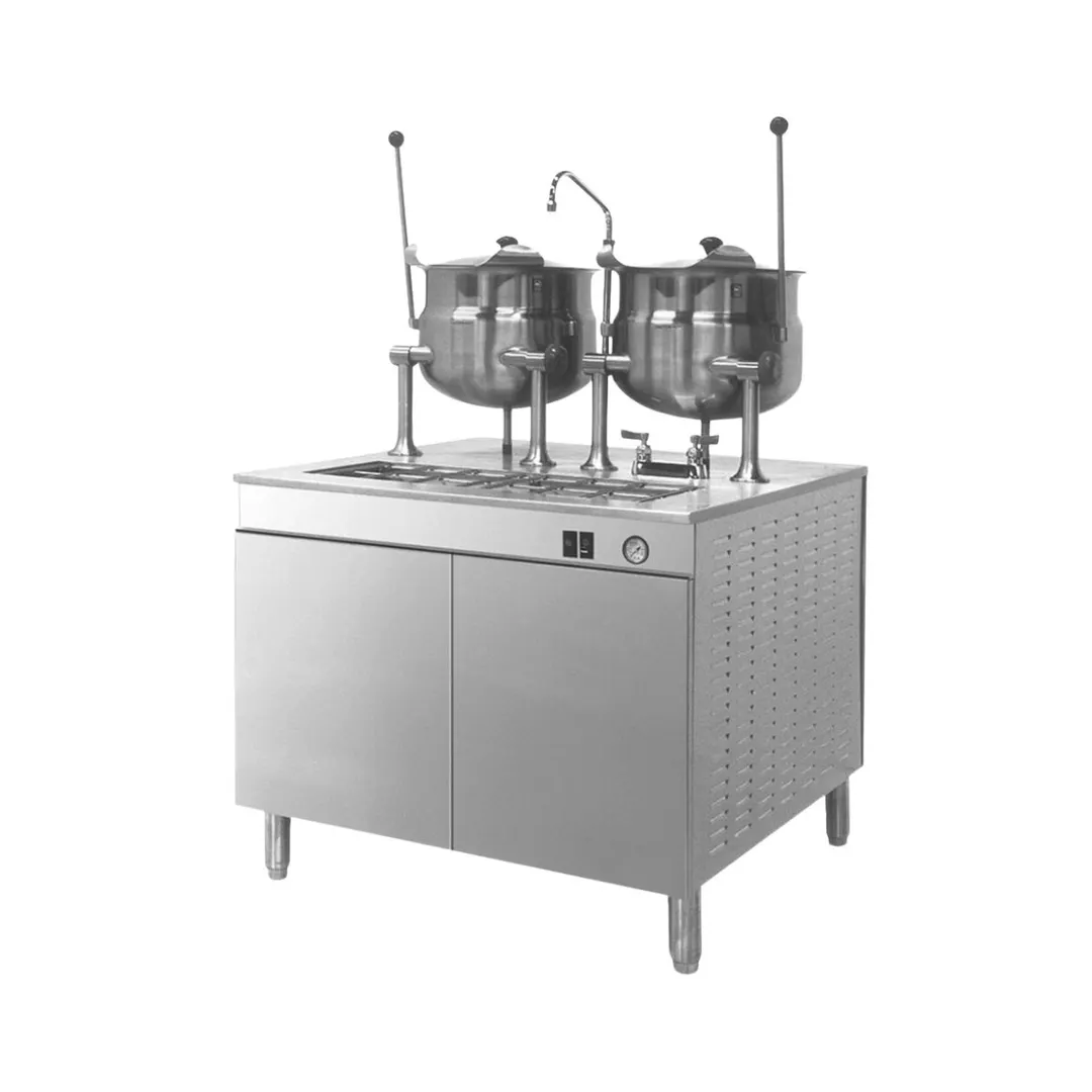 Cleveland 36EMK6624 12 Gallon Floor Tilting 2/3 Steam Jacketed Electric Kettle, 36" Cabinet