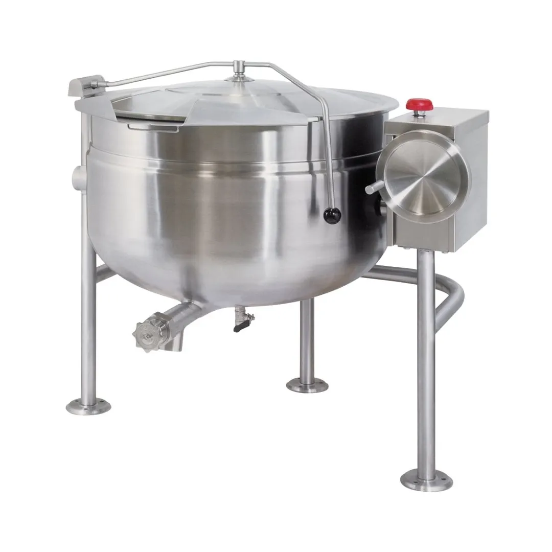 Cleveland KDL60TSH 60 Gallon Floor Tilting Full Steam Jacketed Direct Steam Kettle w/ Tri-Leg Base