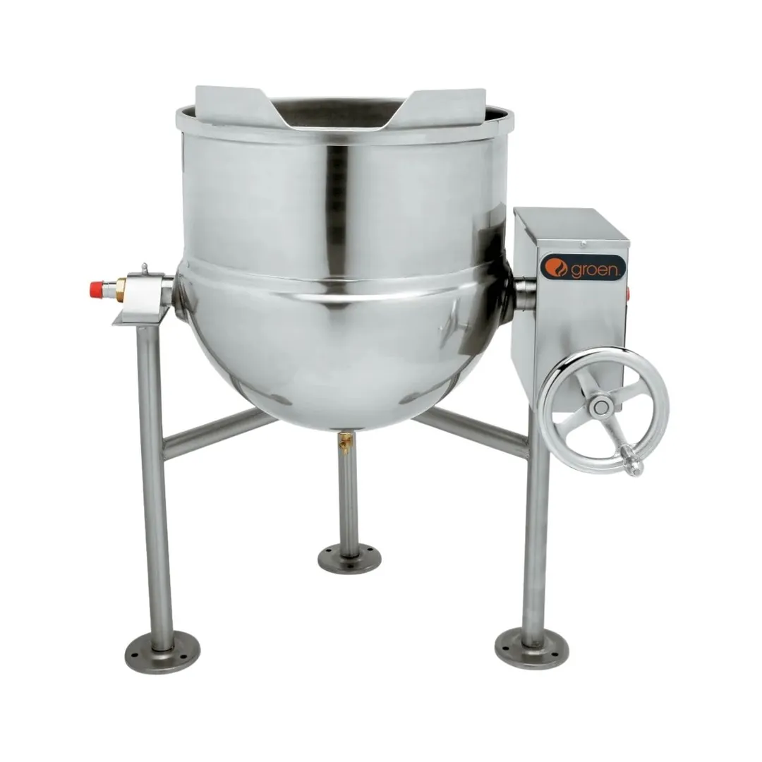 Groen DL-60, INA/2 60 Gallon Floor Tilting 2/3 Steam Jacketed Direct Steam Kettle Mixer