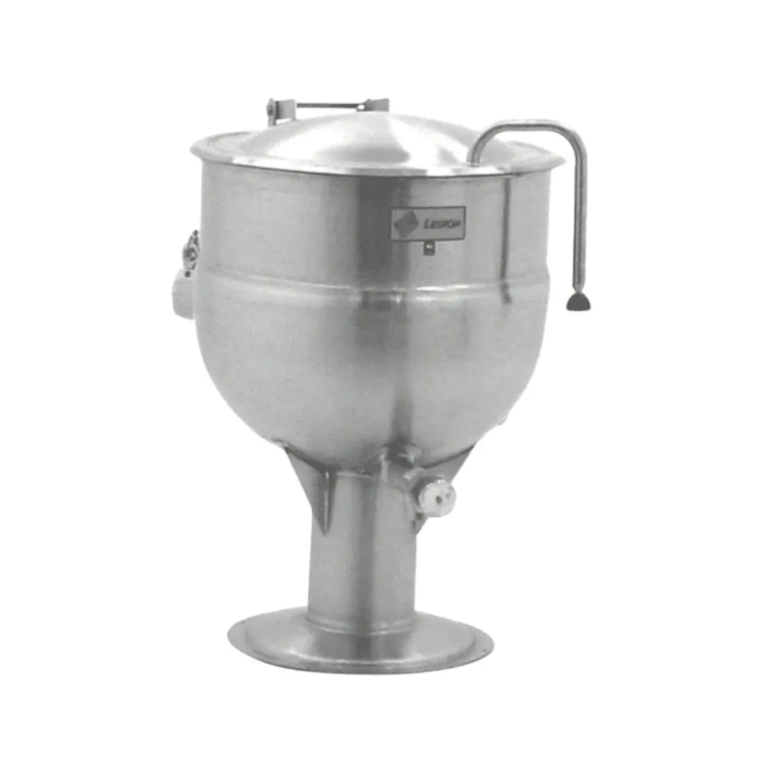 Legion LP-50 50 Gallon Floor Stationary 2/3 Steam Jacketed Direct Steam Kettle w/ Pedestal Base