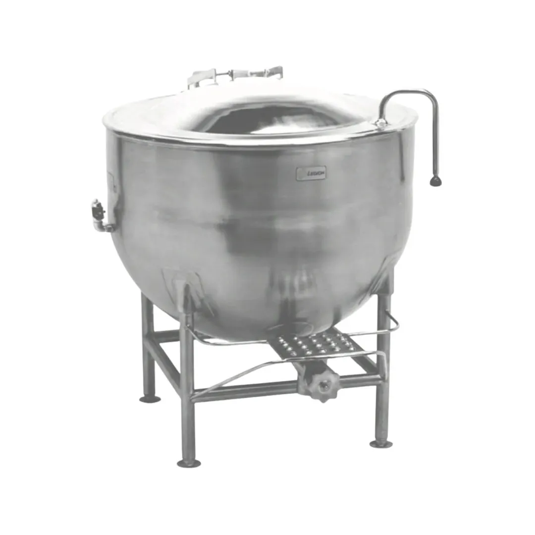 Legion LT-30MV 30 Gallon Floor Stationary 2/3 Steam Jacketed Direct Steam Kettle w/ Mixer