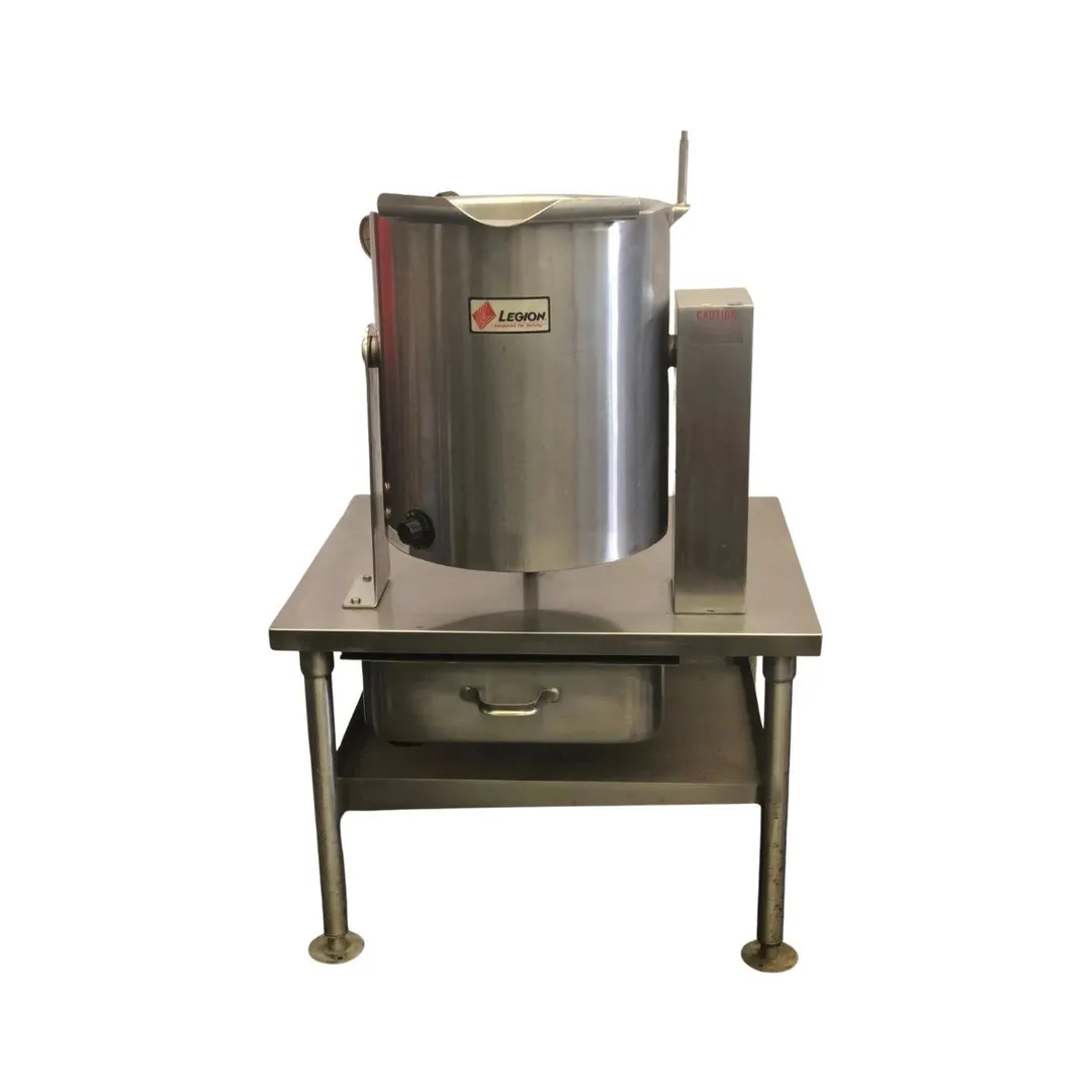 Legion TEH-40MV 10 Gallon Countertop Tilting 2/3 Steam Jacketed Electric Kettle w/ Mixer, 12.0kW