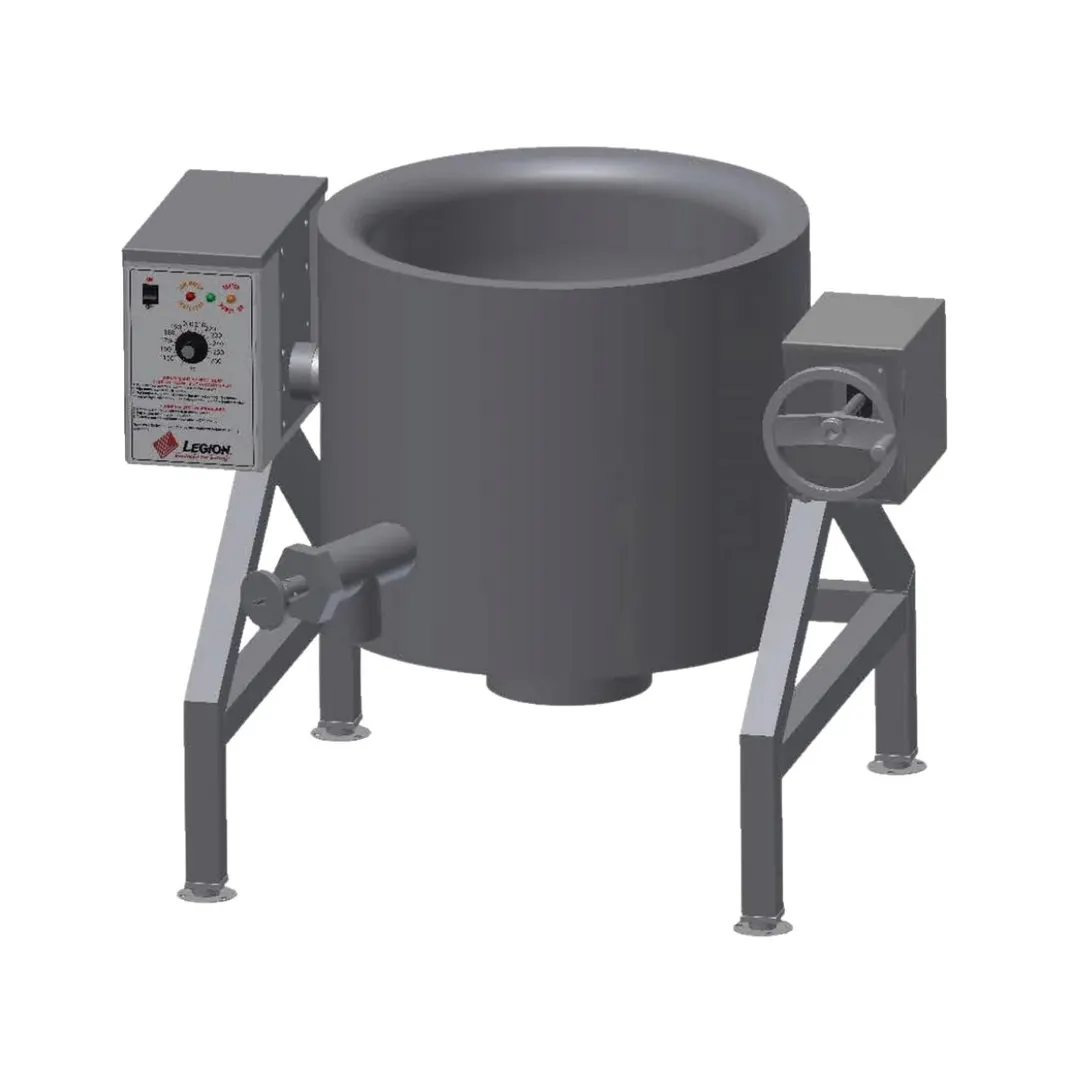 Legion TLGB-30 30 Gallon Floor Tilting 2/3 Steam Jacketed Gas Kettle, 66.725 BTU