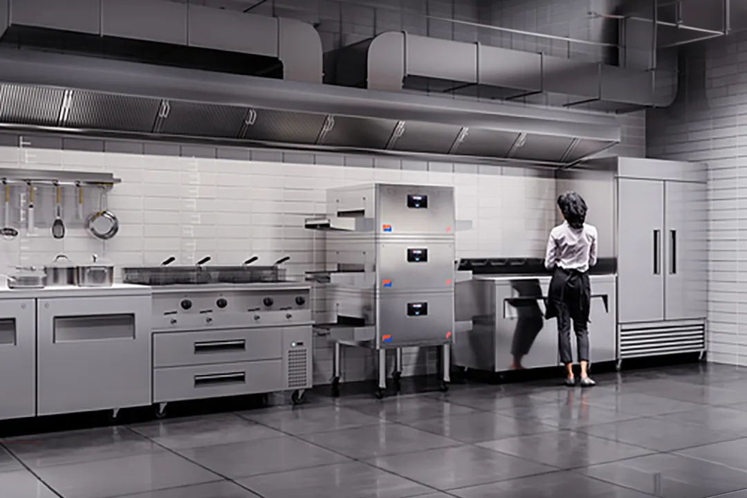 Middleby Marshall LW26-3 Triple Deck Infrared Electric Conveyor Pizza Oven, 31" Long, 18" Wide Belt