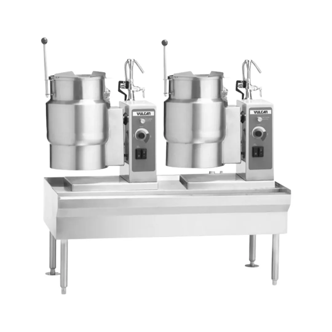 Vulcan VEKT50/66 12 Gallon Floor Tilting 2/3 Steam Jacketed Electric Kettle Assembly w/ 50" Stand