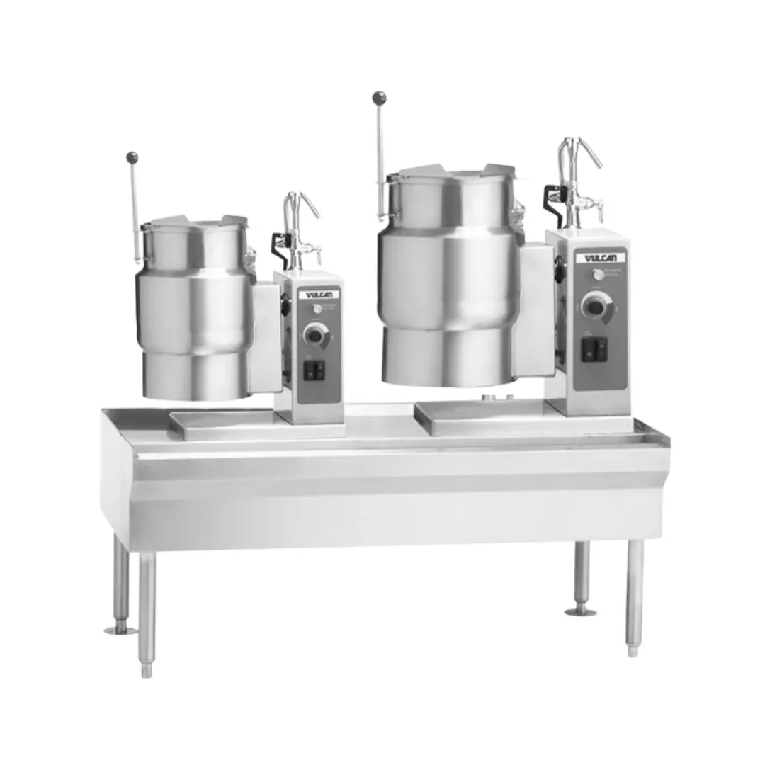 Vulcan VEKT64/612 18 Gallon Floor Tilting 2/3 Steam Jacketed Electric Kettle Assembly w/ 64" Stand
