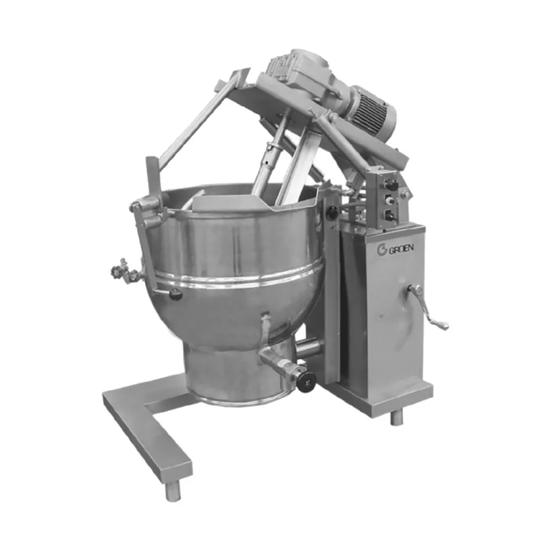 Groen DEE/4T-40A TA/3 40 Gallon Floor Tilting 2/3 Steam Jacketed Electric Kettle Mixer