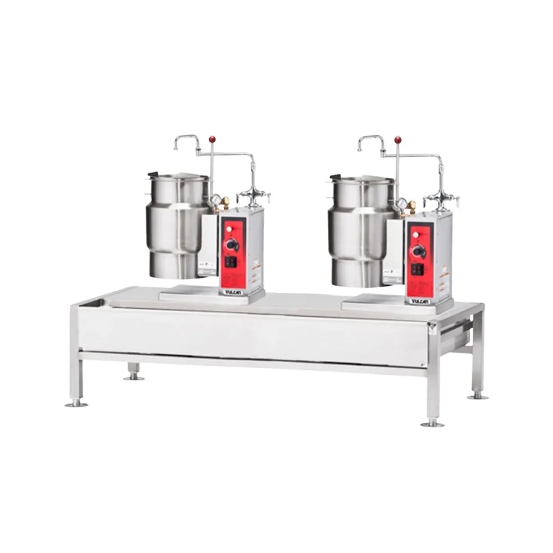Vulcan VEKT64/126 18 Gallon Floor Tilting 2/3 Steam Jacketed Electric Kettle Assembly w/ 64" Stand