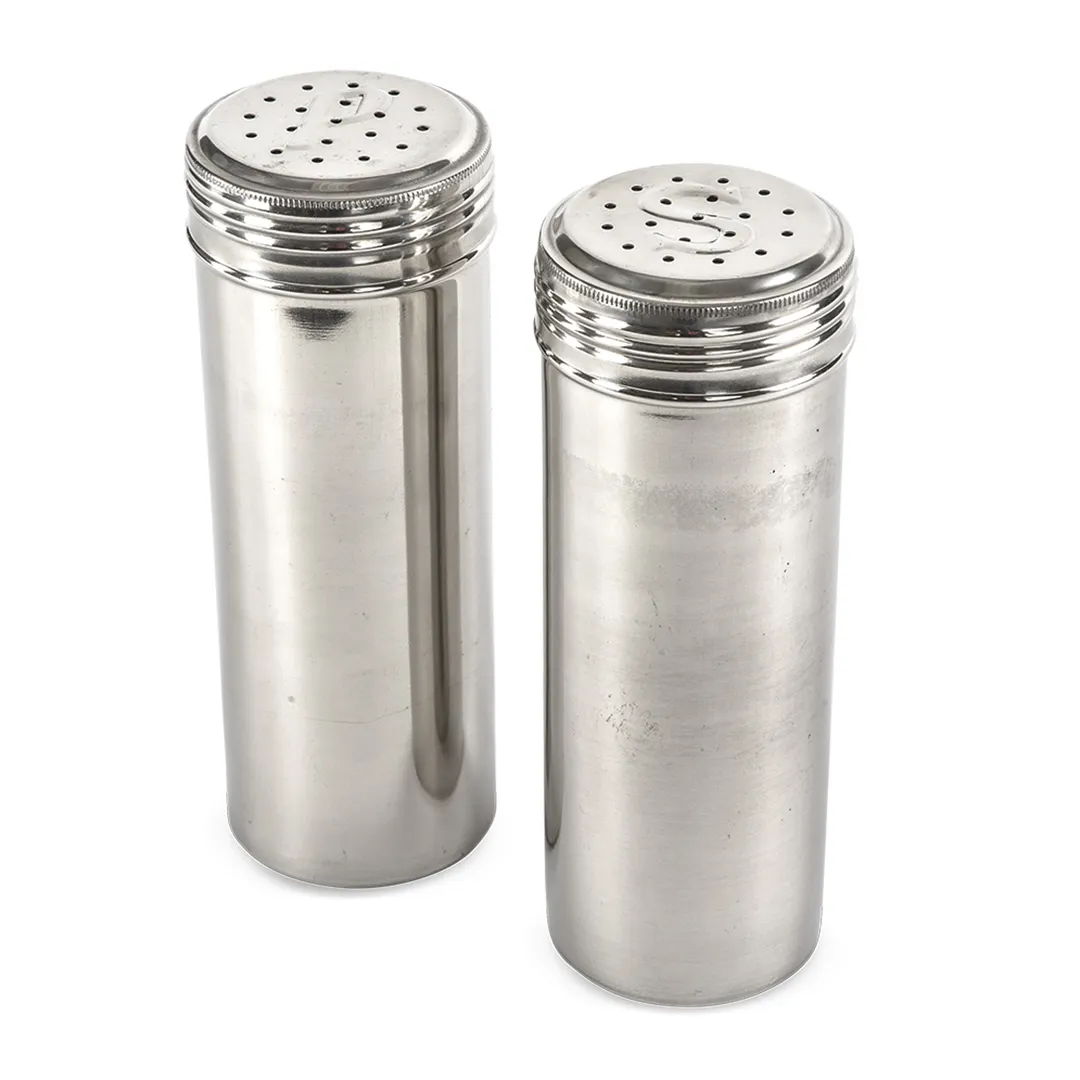 Concasse MCESPAI20S Salt Dredger, 20oz, Stainless Steel, Silver Lid, Fine Perforated Top, No Handle