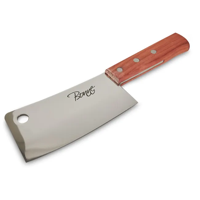Concasse MCHM060 Kitchen Cleaver Knife, 6" Blade, Stainless Steel, Wood Handle