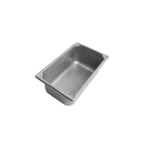 Concasse MCI241402 Stainless Steel Steam Table Pan, 1/4 Size, 6-3/8" x 10-3/8" x 1"