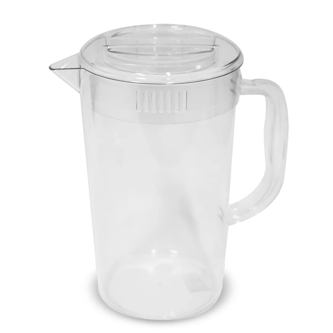 Concasse MCJ1900 Plastic Pitcher, 1.9L (64‑95 oz) Clear Polycarbonate, 5¼" x 9½" with Handle - 1/Each