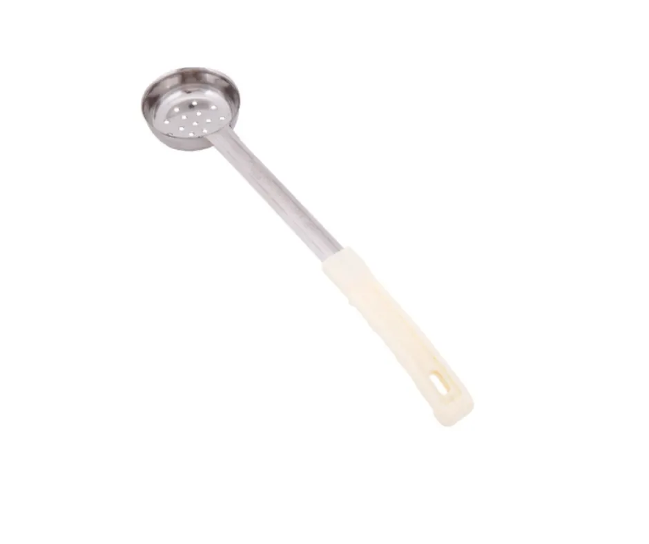 Concasse MCP03EP Portion Control Spoon – 3 oz Perforated Stainless Steel Spoon with Beige Handle