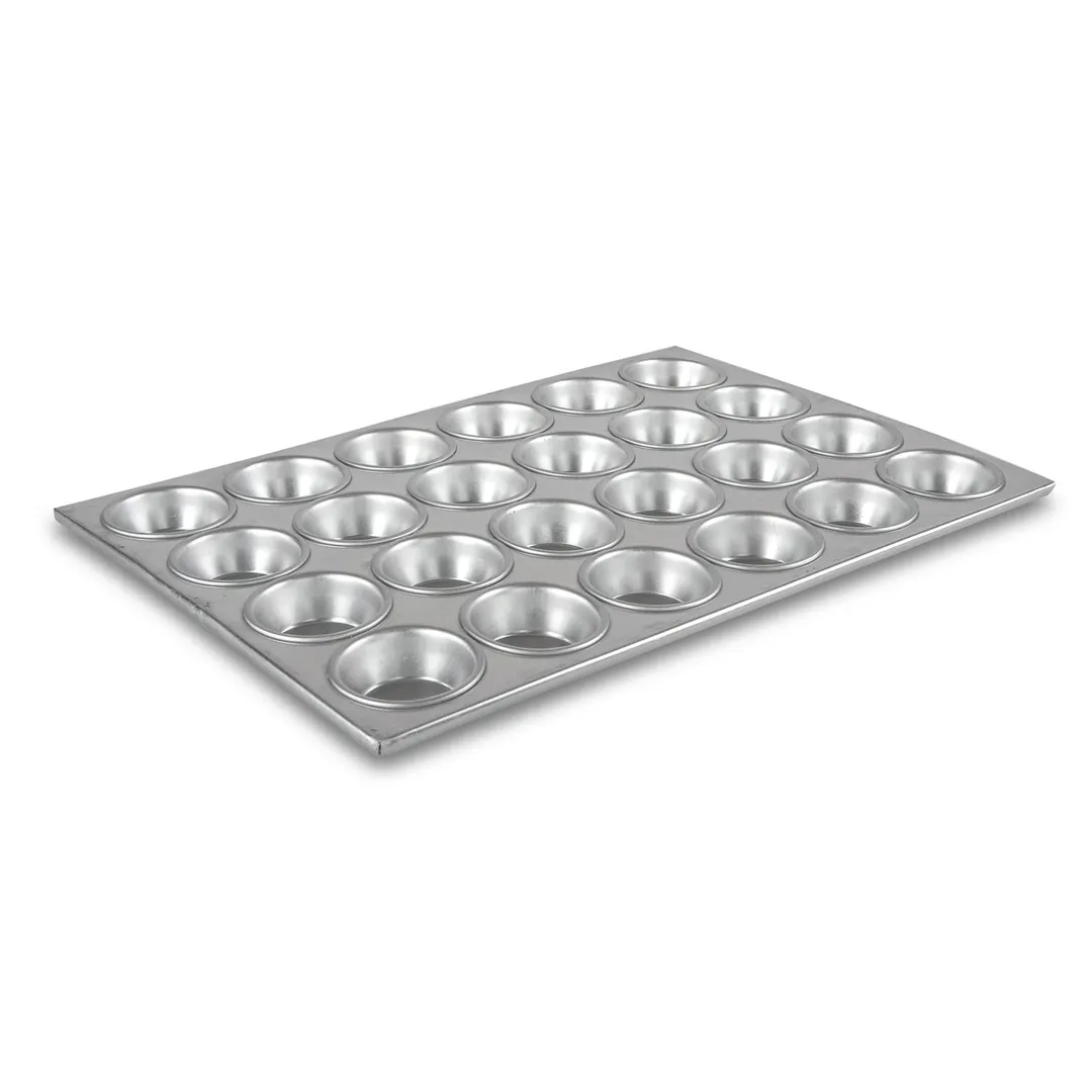 Concasse MCPALMUF24 Muffin Pan - 24 Cup Aluminum Uncoated Baking Pan For Cupcakes And Muffins