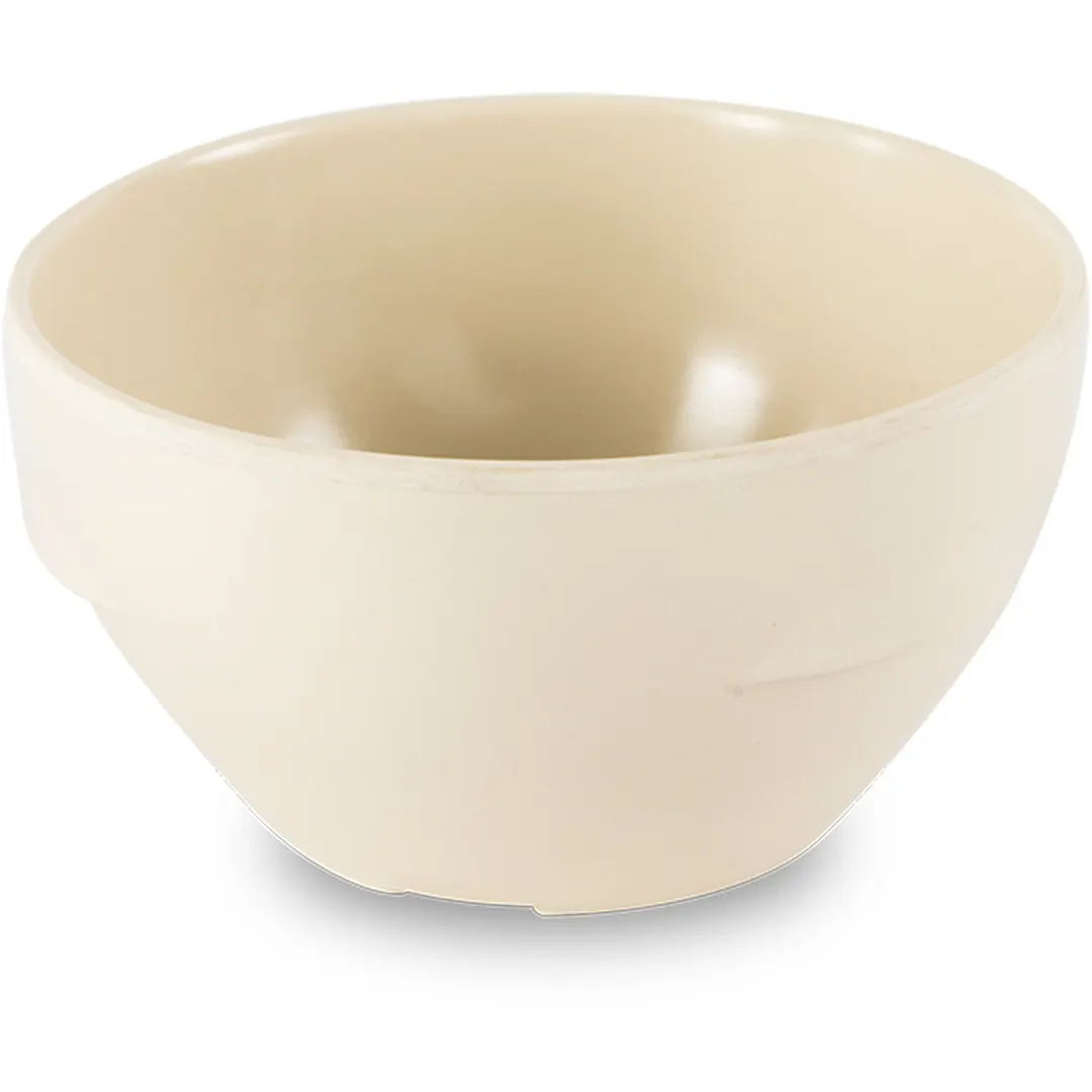 Concasse MCPLMB10 - Beige Melamine Bowl, 4" Diameter, 9 Oz (0.5 Qt) Capacity, Reusable Plastic