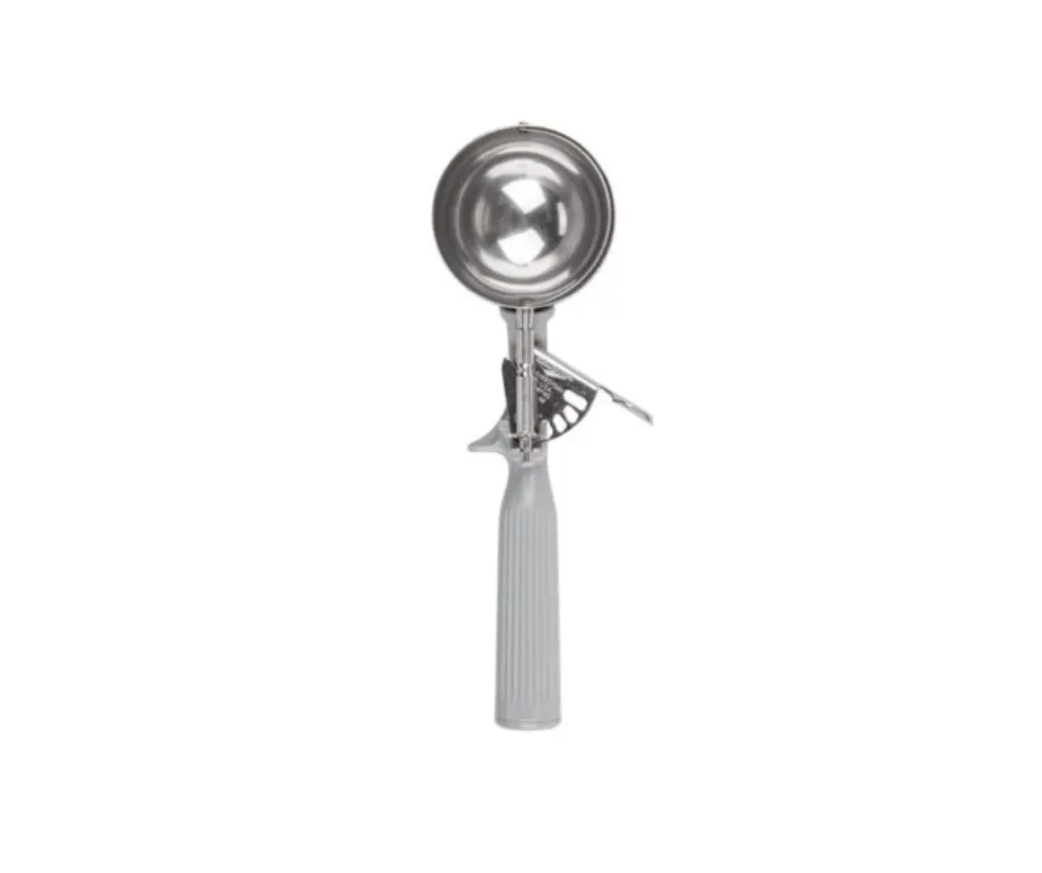 Concasse MCPP08L - 8" Control Spoon 4 Oz Stainless Steel, Gray Plastic Handle, Solid Disher