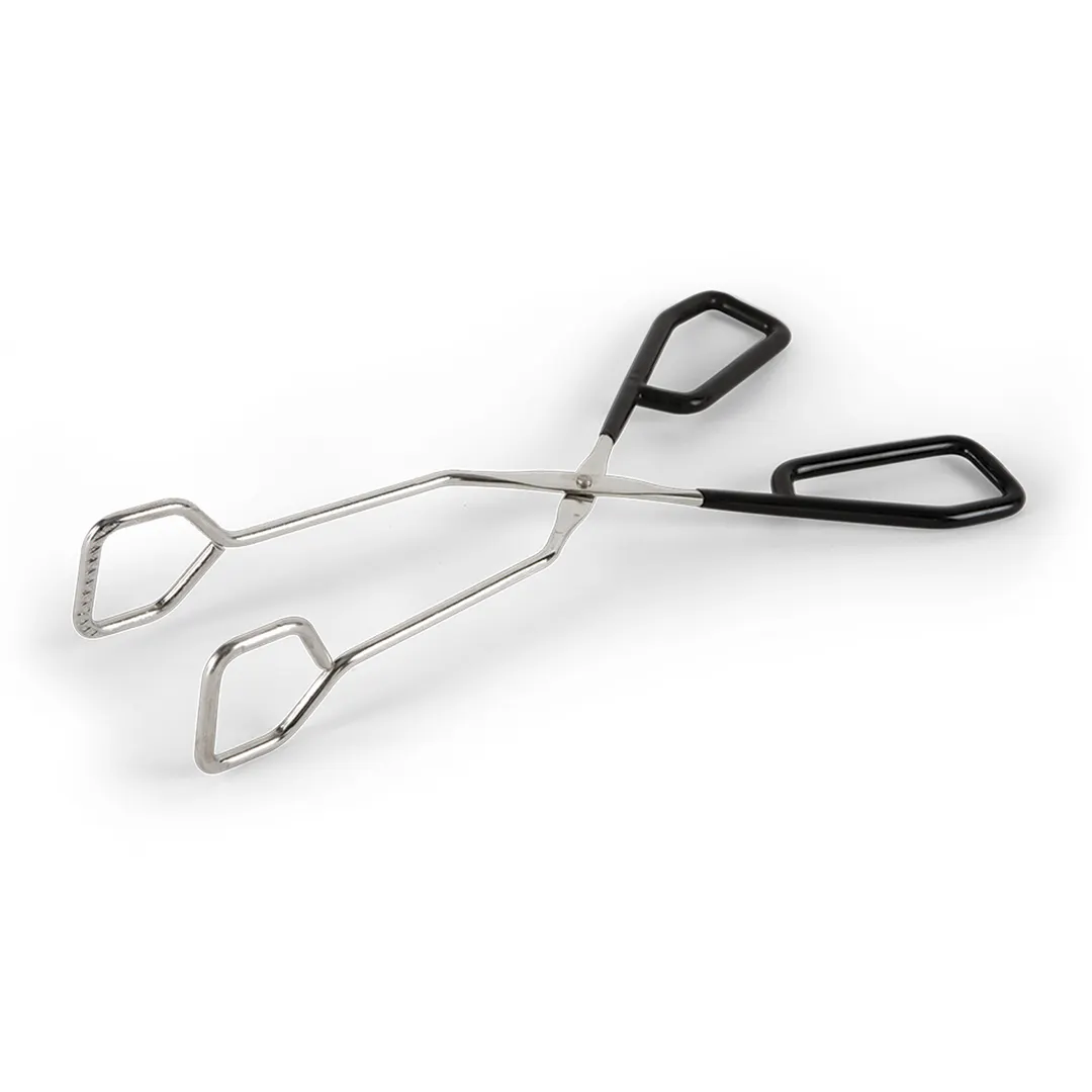 Concasse MCPTAIP10 Scissor Tongs, 10" Long, Stainless Steel with Black Plastic Handle